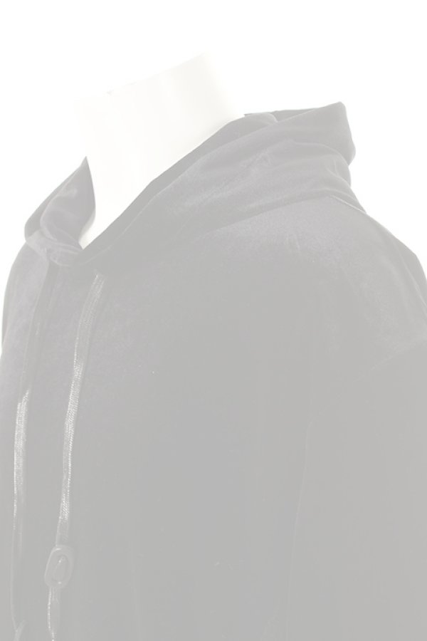 画像4:  {SOLD} DIET BUTCHER SLIM SKIN ダイエットブッチャー スリムスキン Velor hooded sweat shirt{-AFA} (4)