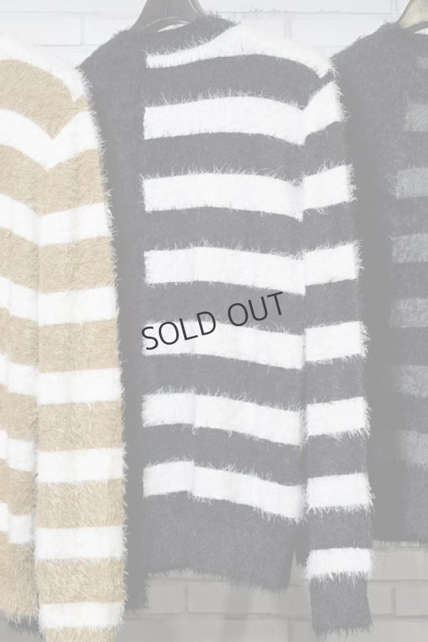 画像2: {SOLD}DIET BUTCHER SLIM SKIN ダイエットブッチャー スリムスキン Shaggy asymmetry pullover knit{-AFA} (2)