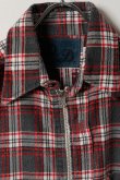 画像2: DENIM DOCTORS デニムドクターズ POCKET STUDS ZIP UP FLANNEL SHIRTS JACKET T-5{-BEA} (2)