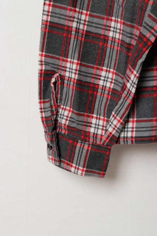 画像4: DENIM DOCTORS デニムドクターズ POCKET STUDS ZIP UP FLANNEL SHIRTS JACKET T-5{-BEA} (4)