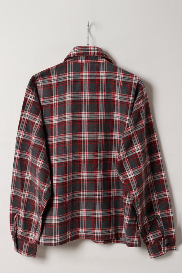 画像5: DENIM DOCTORS デニムドクターズ POCKET STUDS ZIP UP FLANNEL SHIRTS JACKET T-5{-BEA} (5)