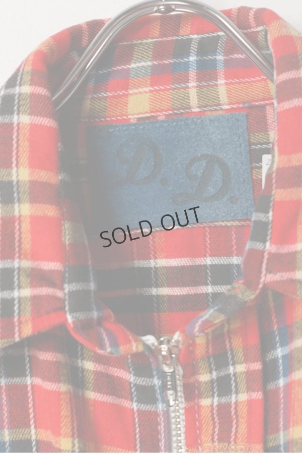 画像2: DENIM DOCTORS デニムドクターズ POCKET STUDS ZIP UP FLANNEL SHIRTS JACKET T-5{-BEA} (2)