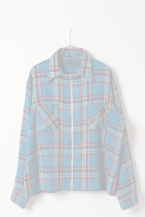 画像1:  {SOLD} DENIM DOCTORS デニムドクターズ POCKET STUDS ZIP UP FLANNEL SHIRTS JACKET T-5{-BEA} (1)