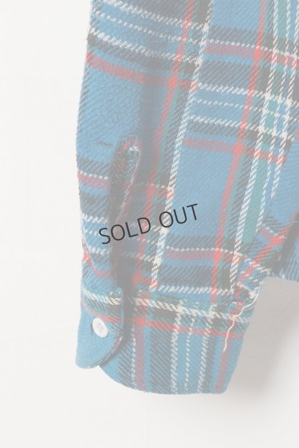 画像4: DENIM DOCTORS デニムドクターズ POCKET STUDS ZIP UP FLANNEL SHIRTS JACKET T-5{-BEA} (4)