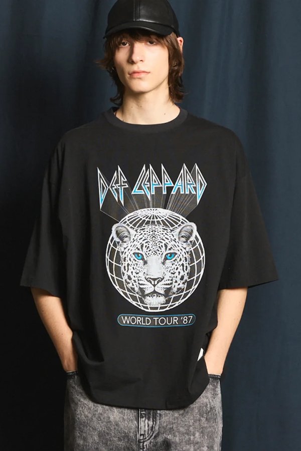 画像1: MA LABEL BY MAISON SPECIAL DEF LEPPARD Prime-Over Crew Neck T-Shirt #2{-BEA}{E-} (1)