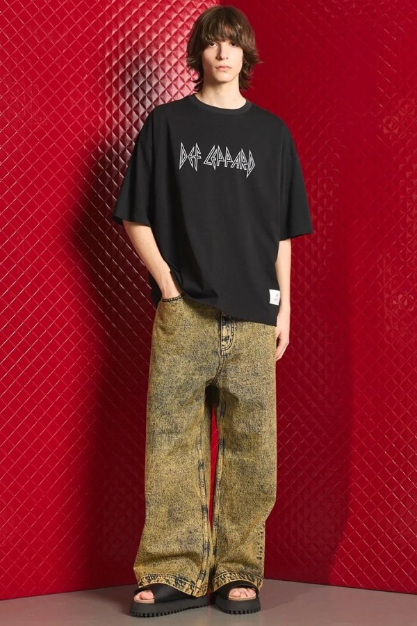 画像2: MA LABEL BY MAISON SPECIAL DEF LEPPARD Prime-Over Crew Neck T-Shirt #3{-BEA}{E-} (2)