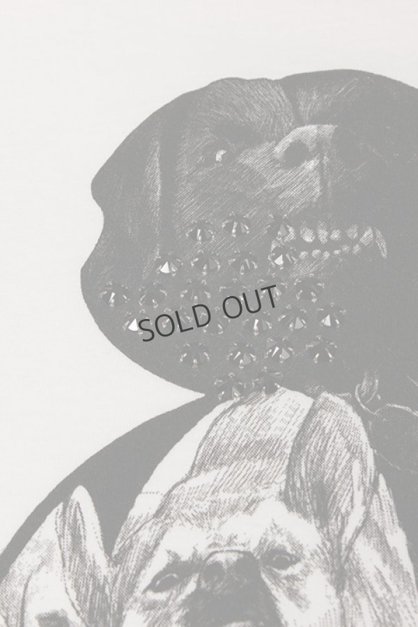 画像4: {SOLD}DOMREBEL ドムレーベル DOGFACE T-SHIRT ブラックスワロフスキー{-AHS} (4)