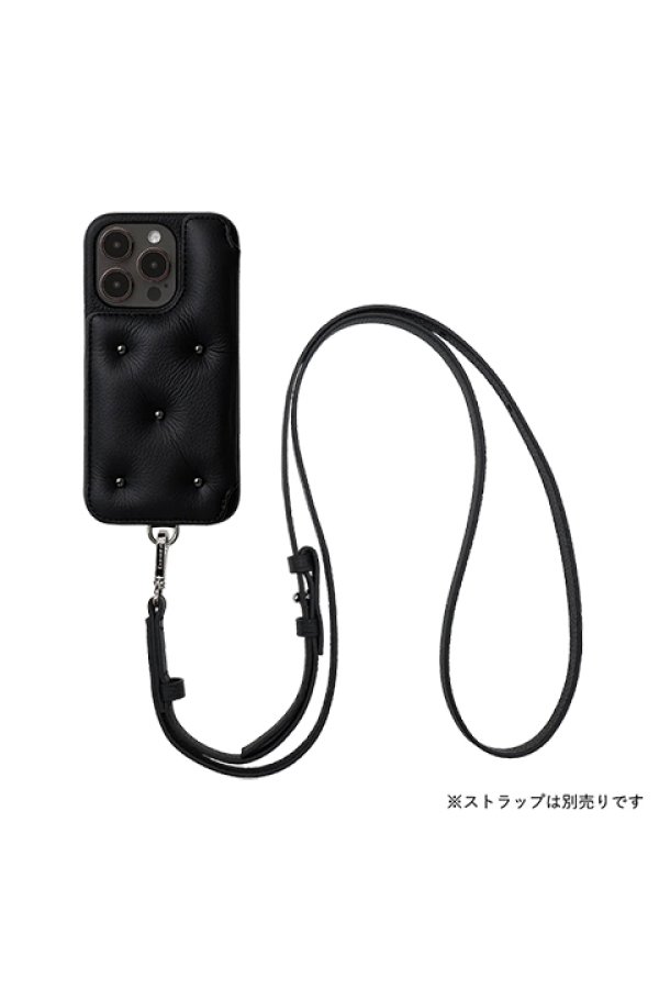 画像3: DEMIU デミュウ BALLON CINQ/iPhone15Pro/ブラック×ブラックスタッズ{DU-BAC18BZ} (3)