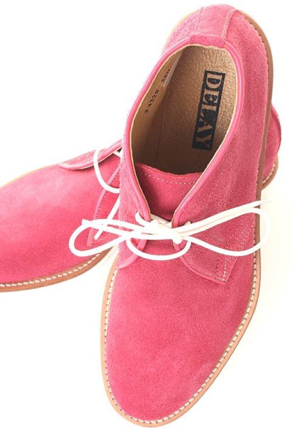 画像5: ▽ 50%OFF アウトレットセール35,200円→17,600円▽ DELAY by Win&Sons|ディレイ バイ ウィンアンドサンズ Back Chukka Boots{DW18-A-004(4848)-PNK-ADS} (5)