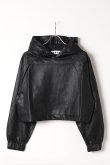 画像1: {SOLD}ekat エカット(UNISEX) SOFT ECO LEATHER HOODIE{-BEA} (1)