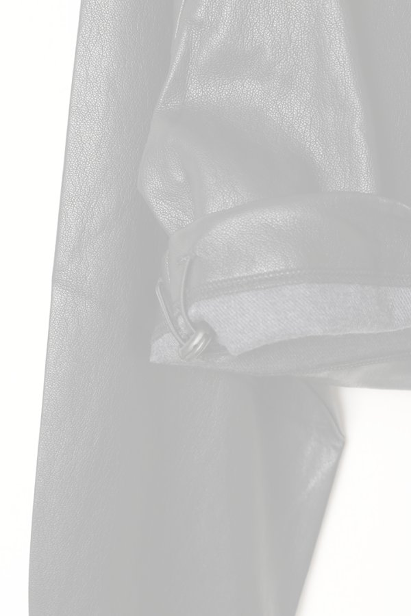 画像4:   ekat エカット(UNISEX) SOFT ECO LEATHER HOODIE{-BEA} (4)