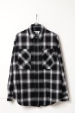 画像1: ekat エカット(UNISEX) PATCH POCKET CHECK SHIRT{-BEA} (1)