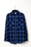 画像1: {SOLD}ekat エカット(UNISEX) PATCH POCKET CHECK SHIRT{-BEA} (1)