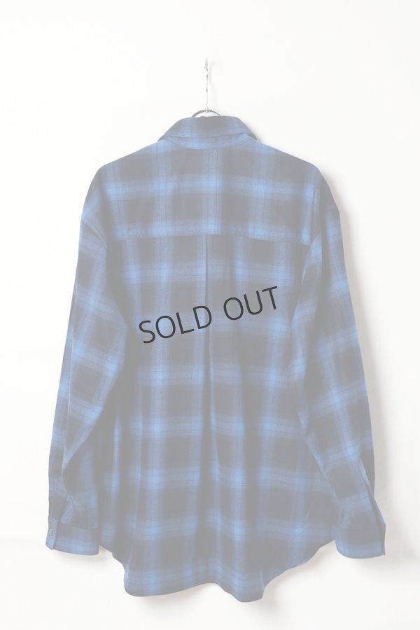 画像5: {SOLD}ekat エカット(UNISEX) PATCH POCKET CHECK SHIRT{-BEA} (5)