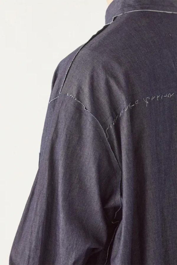 画像5: ekat エカット(UNISEX) CUT OFF DENIM SHIRT{-BFS} (5)