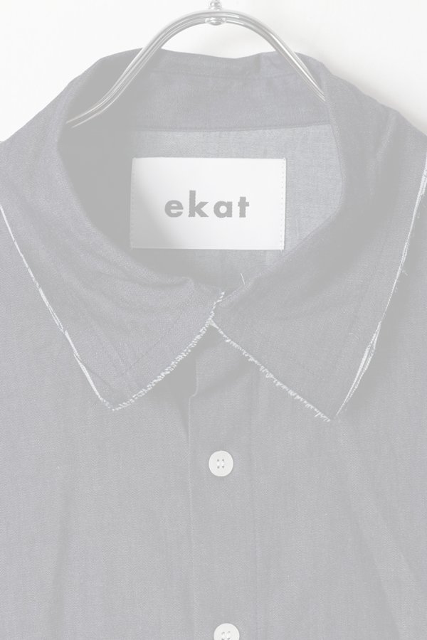 画像7:  {SOLD} ekat エカット(UNISEX) CUT OFF DENIM SHIRT{-BFS} (7)