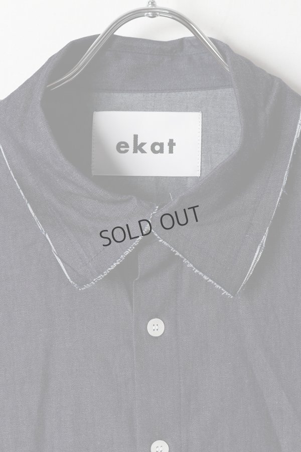 画像7: ekat エカット(UNISEX) CUT OFF DENIM SHIRT{-BFS} (7)