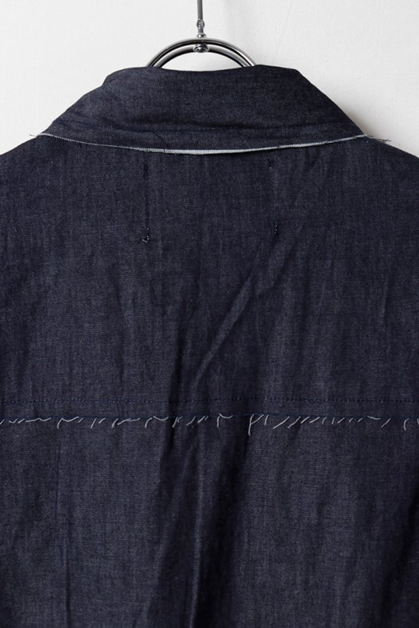 画像9: ekat エカット(UNISEX) CUT OFF DENIM SHIRT{-BFS} (9)