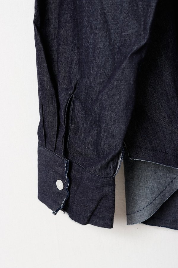 画像10: ekat エカット(UNISEX) CUT OFF DENIM SHIRT{-BFS} (10)