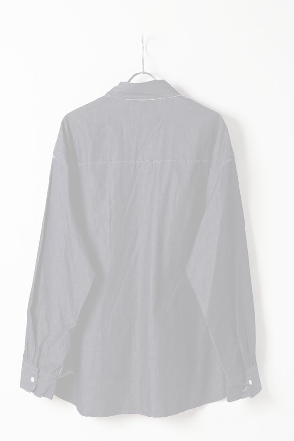 画像11:  {SOLD} ekat エカット(UNISEX) CUT OFF DENIM SHIRT{-BFS} (11)