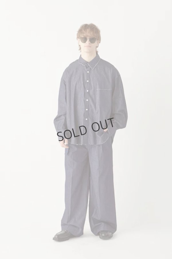 画像13: ekat エカット(UNISEX) CUT OFF DENIM SHIRT{-BFS} (13)