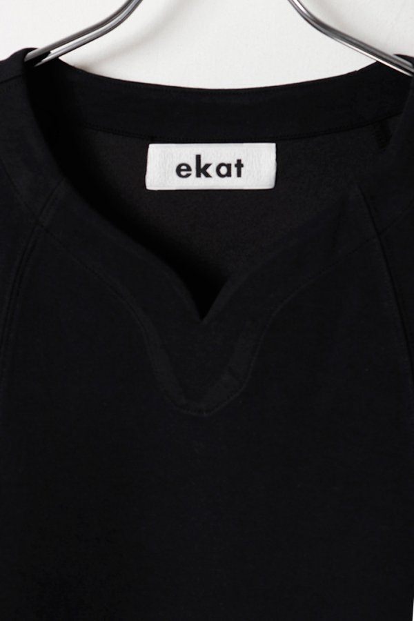 画像2: ekat エカット(UNISEX) V NECK DROST SWEAT{-BFS} (2)