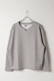 画像1: ekat エカット(UNISEX) V NECK DROST SWEAT{-BFS} (1)
