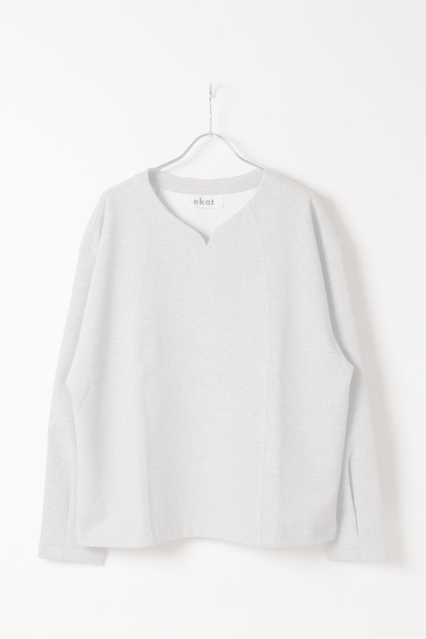 画像1:   ekat エカット(UNISEX) V NECK DROST SWEAT{-BFS} (1)