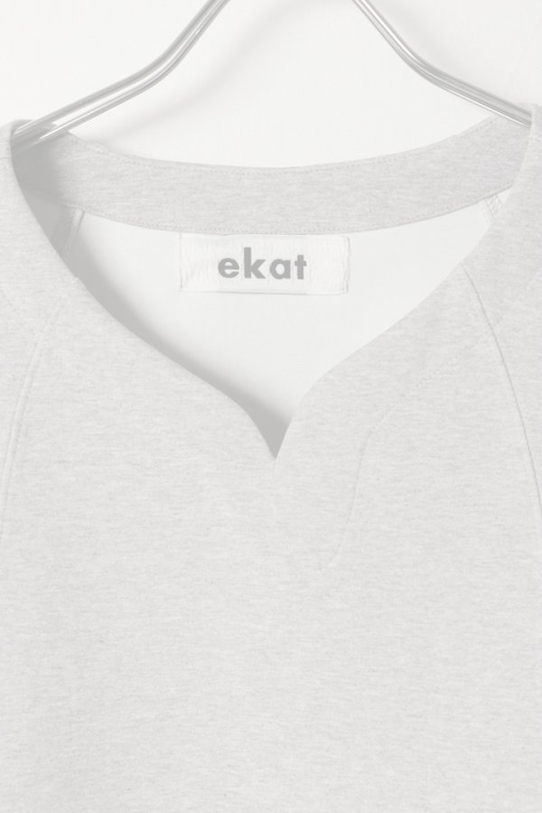 画像2:   ekat エカット(UNISEX) V NECK DROST SWEAT{-BFS} (2)
