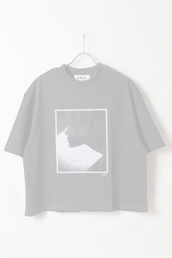 画像1:   ekat エカット(UNISEX) SHADOW LAYERED T SHIRTS{-BFS} (1)