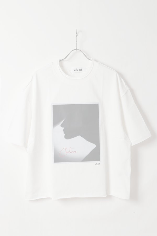 画像1:  {SOLD} ekat エカット(UNISEX) SHADOW LAYERED T SHIRTS{-BFS} (1)