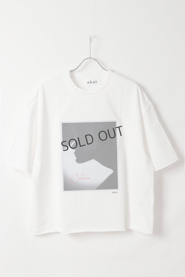画像1: {SOLD}ekat エカット(UNISEX) SHADOW LAYERED T SHIRTS{-BFS} (1)