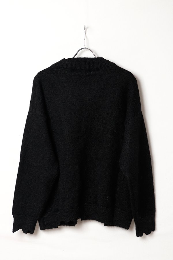 画像6: ekat エカット(UNISEX) DAMAGE V NECK KNIT{-BEA} (6)