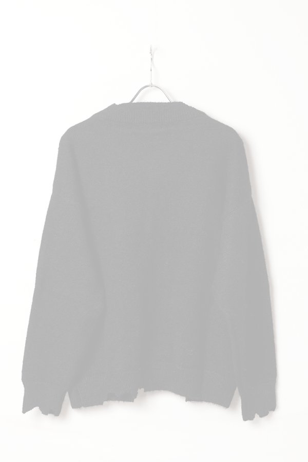 画像6:   ekat エカット(UNISEX) DAMAGE V NECK KNIT{-BEA} (6)