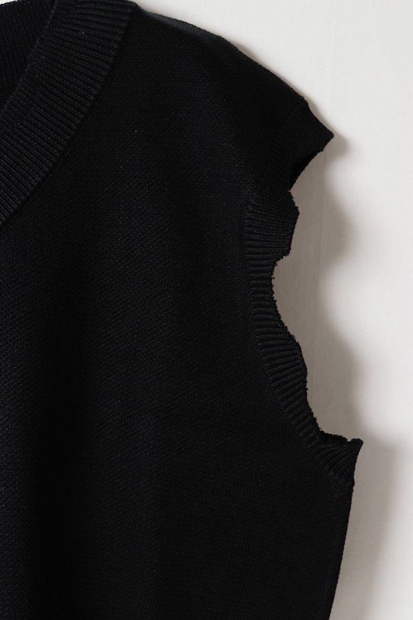 画像3: ekat エカット(UNISEX) DAMAGE KNIT VEST{-BFS} (3)