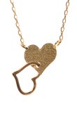 画像2: {SOLD}Enasoluna エナソルーナ You & Me necklace（Heart）{-ADA} (2)