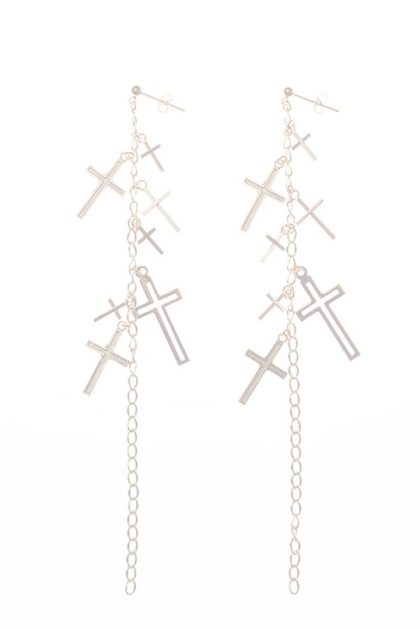 画像1:   Enasoluna エナソルーナ Greed cross pierced グリードクロスピアス{-ADS} (1)