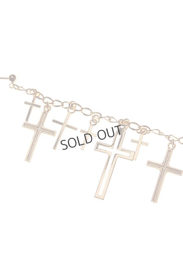 画像5: {SOLD}Enasoluna エナソルーナ Greed cross pierced グリードクロスピアス{-ADS} (5)