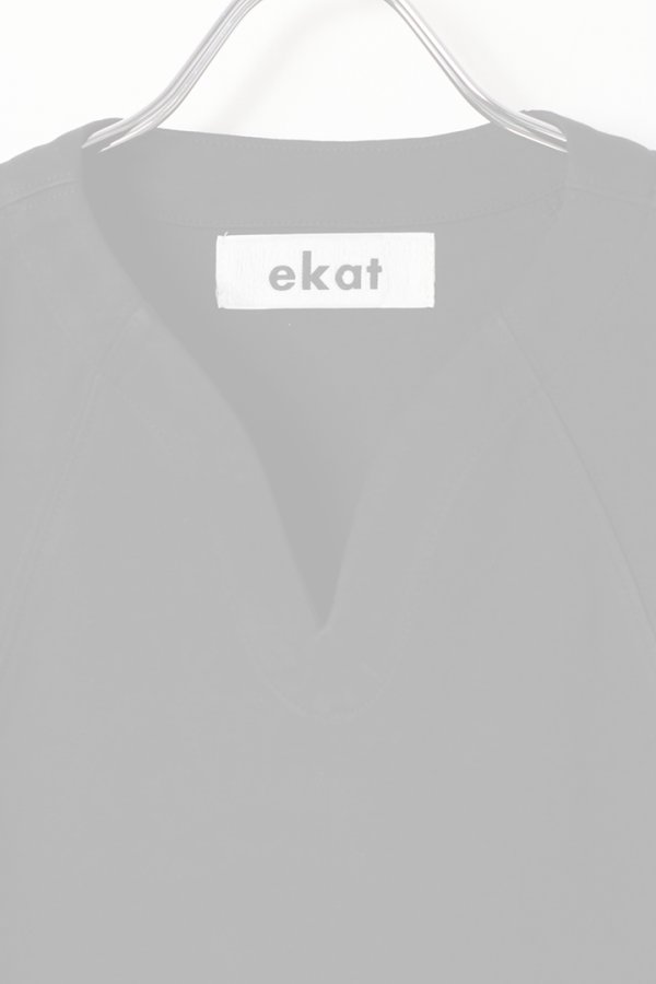 画像2:   ekat エカット(UNISEX) 3D PATTERN U NECK TOPS{-BEA} (2)