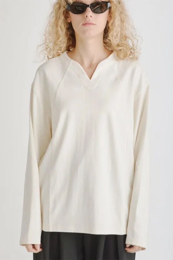 画像6: ekat エカット(UNISEX) 3D PATTERN U NECK TOPS{-BEA} (6)