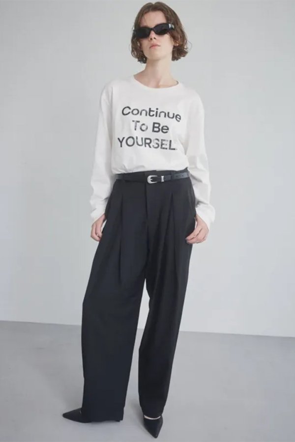 画像6: ekat エカット(UNISEX) DOUBLE TUCK WIDE PANTS{-BEA} (6)