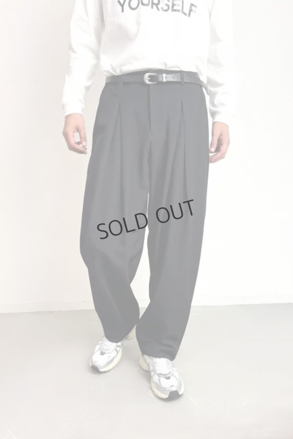 画像12: ekat エカット(UNISEX) DOUBLE TUCK WIDE PANTS{-BEA} (12)