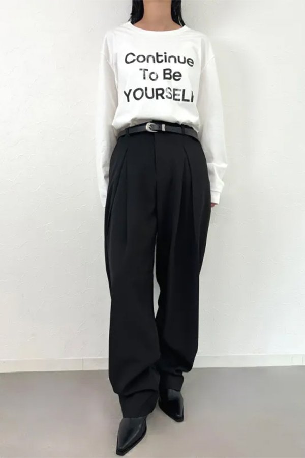 画像14: ekat エカット(UNISEX) DOUBLE TUCK WIDE PANTS{-BEA} (14)