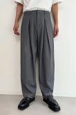 画像7: ekat エカット(UNISEX) DOUBLE TUCK WIDE PANTS{-BEA} (7)