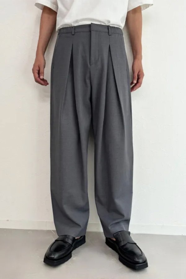 画像7: ekat エカット(UNISEX) DOUBLE TUCK WIDE PANTS{-BEA} (7)