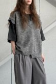 画像6: ekat エカット(UNISEX) DAMAGE LAYERED KNIT VEST{-BEA} (6)
