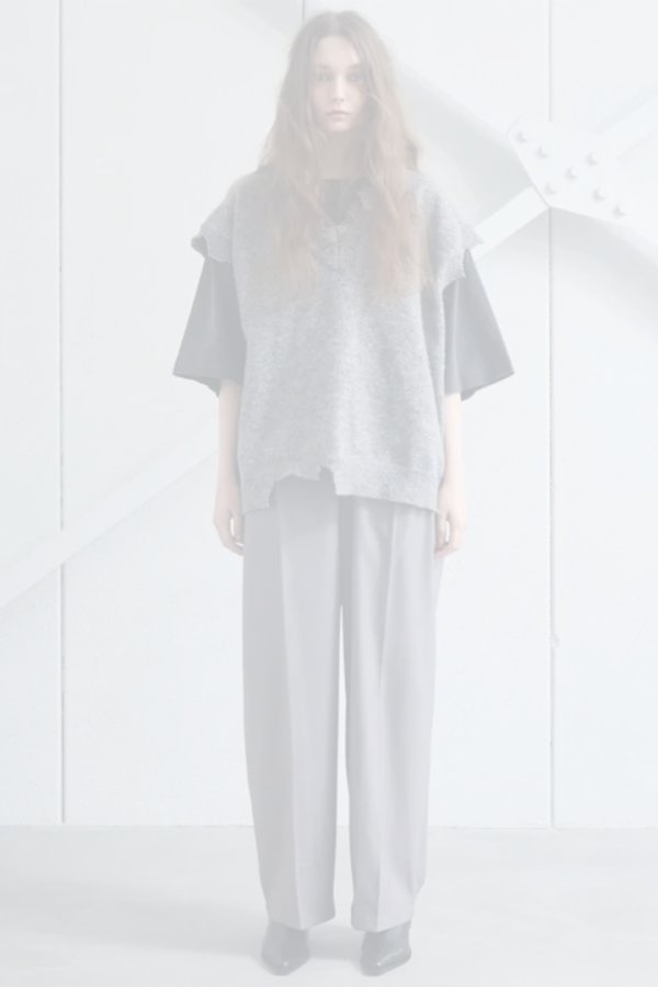 画像7:   ekat エカット(UNISEX) DAMAGE LAYERED KNIT VEST{-BEA} (7)