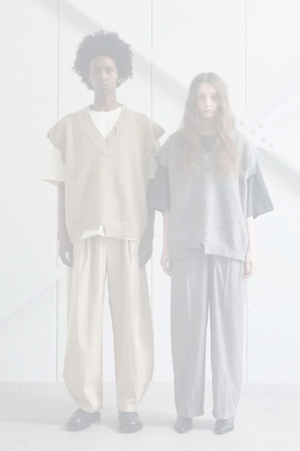 画像9:   ekat エカット(UNISEX) DAMAGE LAYERED KNIT VEST{-BEA} (9)