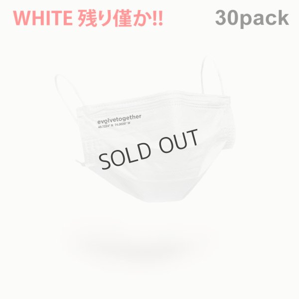 画像1: {SOLD}evolvetogether イヴォルブトゥギャザー WHITE（30 face masks pack｜30枚入り）{-BCS} (1)