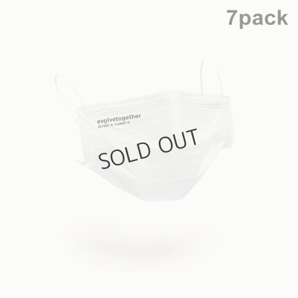 画像1: {SOLD}evolvetogether イヴォルブトゥギャザー WHITE（7 face masks pack｜7枚入り）{-BCS} (1)